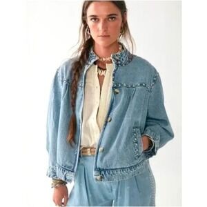 MAISON HOTEL Dolly Tennessee Jacket in Parton Blue - Size Medium
